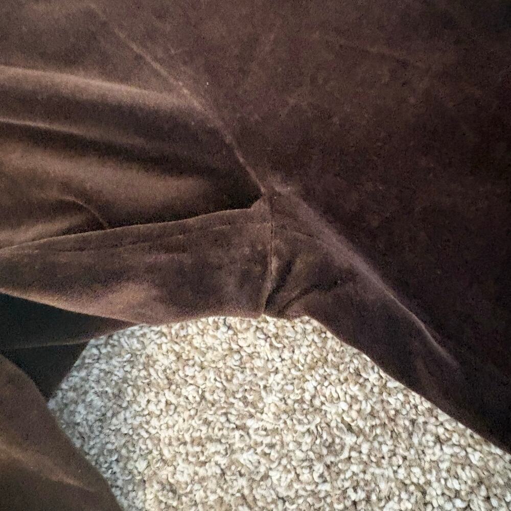 Vintage 70s Rosner Cotton Velvet Wide Leg Slacks West German High Rise Brown 8 - Picture 4 of 10